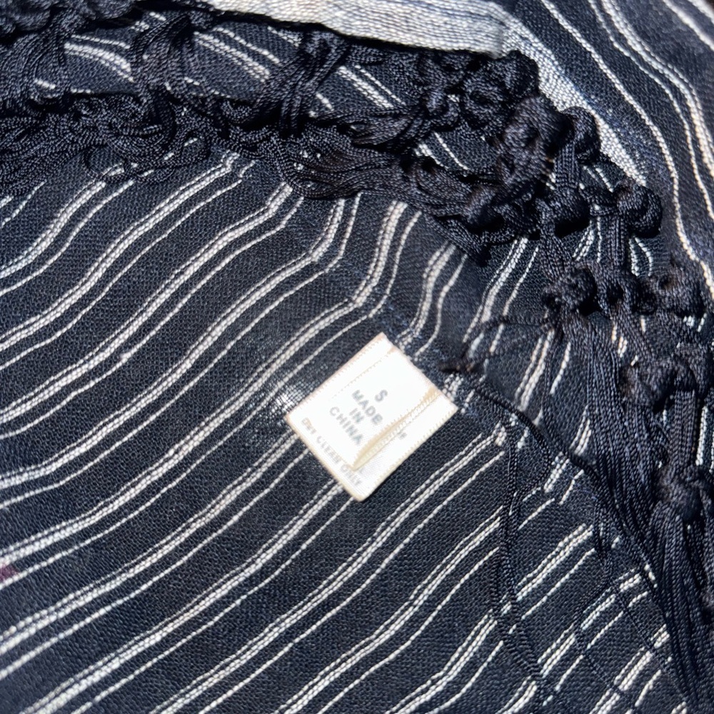 Rebecca Minkoff Maui Navy Linen Blend Vest size small - Picture 6 of 6